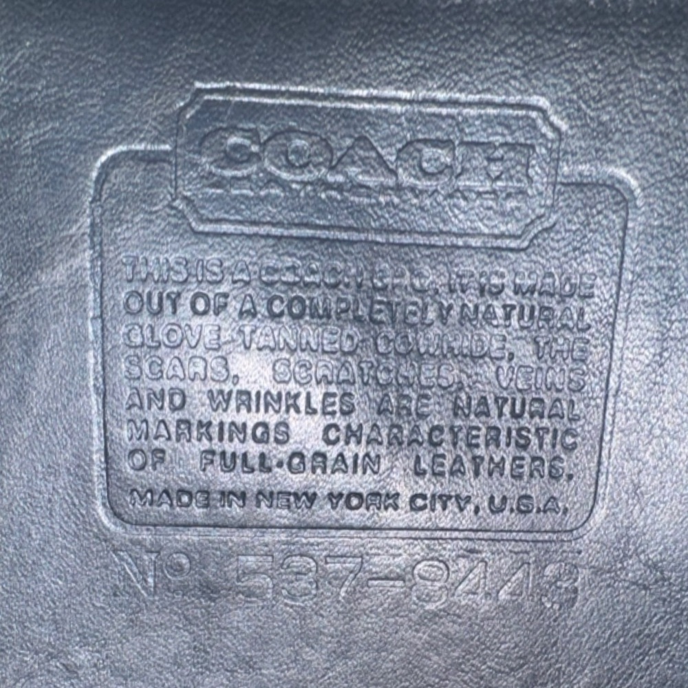 Vintage Coach Small Navy Dinky NYC Tote, 9685 - Picture 6 of 8